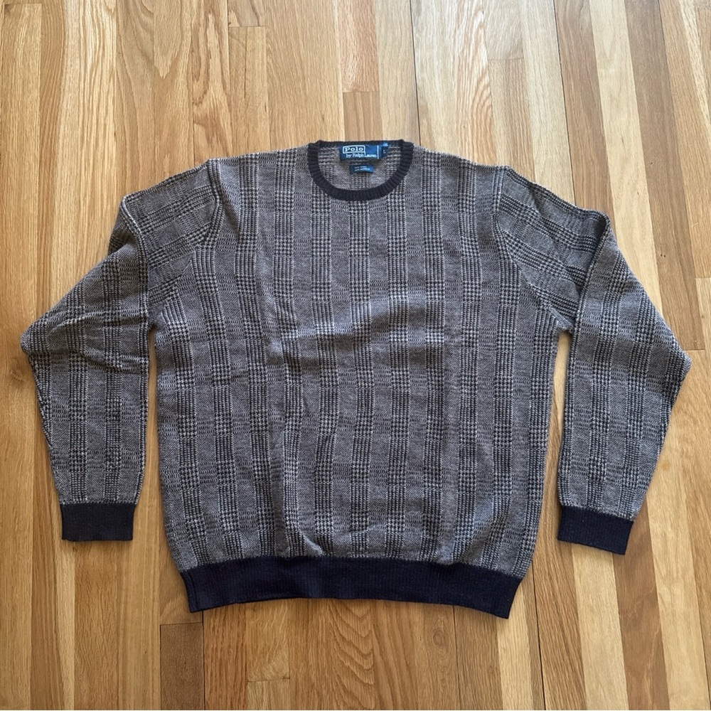 Polo Ralph Lauren Wool Alpaca Vintage Men's Brown Sweater